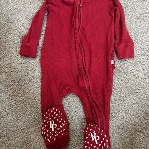 Posh Peanut Burgundy Kids Pajama Footies